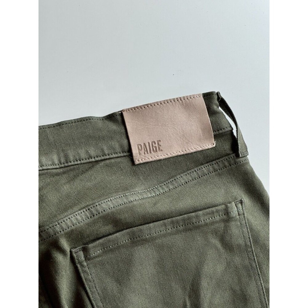 Men's PAIGE Federal Pine Green Transcend Stretch Slim Straight Jeans, Size 33 - Picture 9 of 15